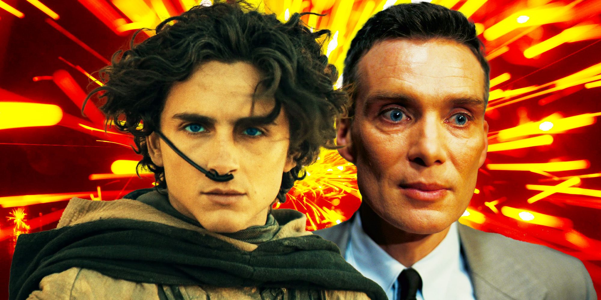 Timothée Chalamet from Dune Part Two and Cillian Murphy from Oppenheimer