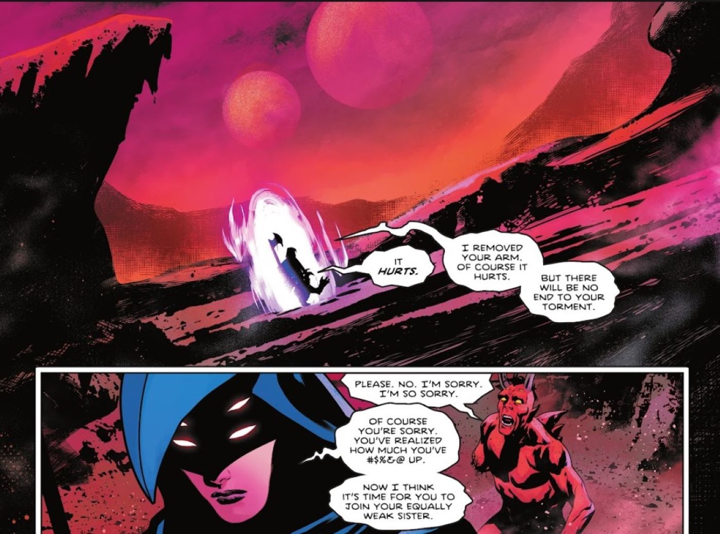 Titans #10 Raven featuring Trilogy with one hand less 