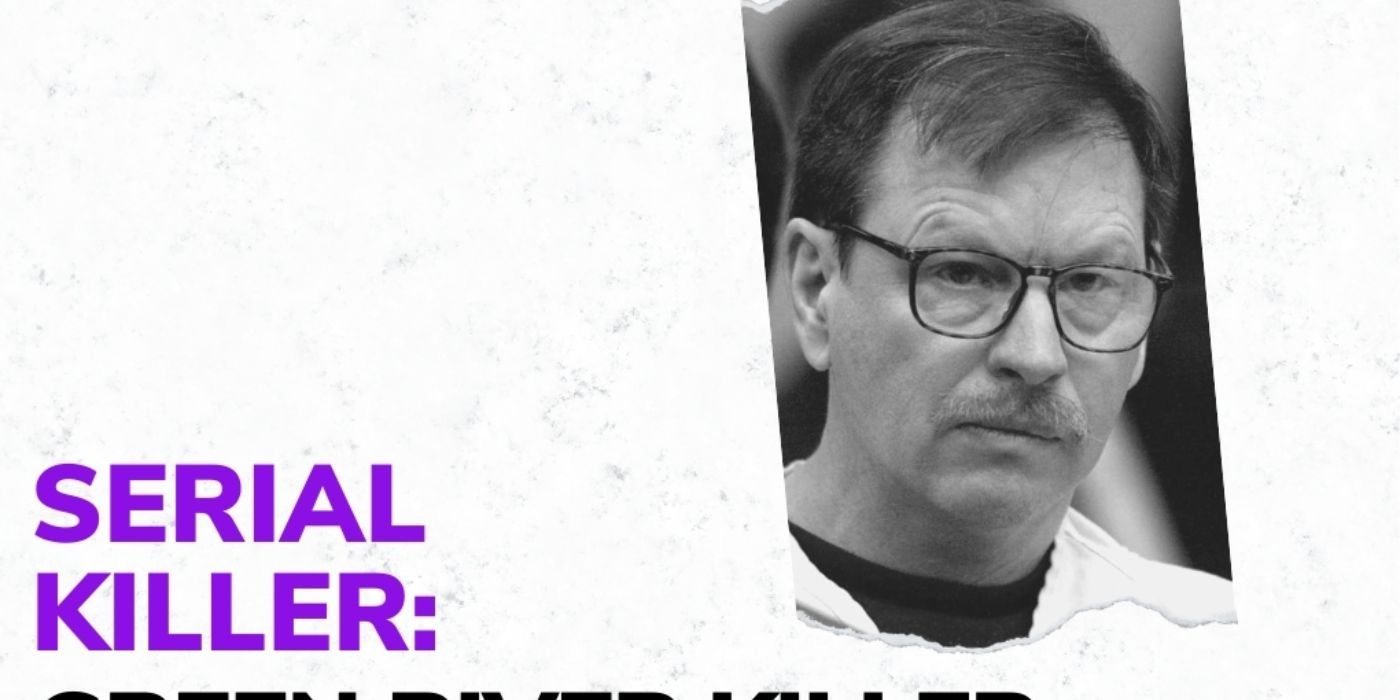Title card for the Crime Junkie podcast episode Serial Killer Green River Killer with an image of Gary Ridgway.