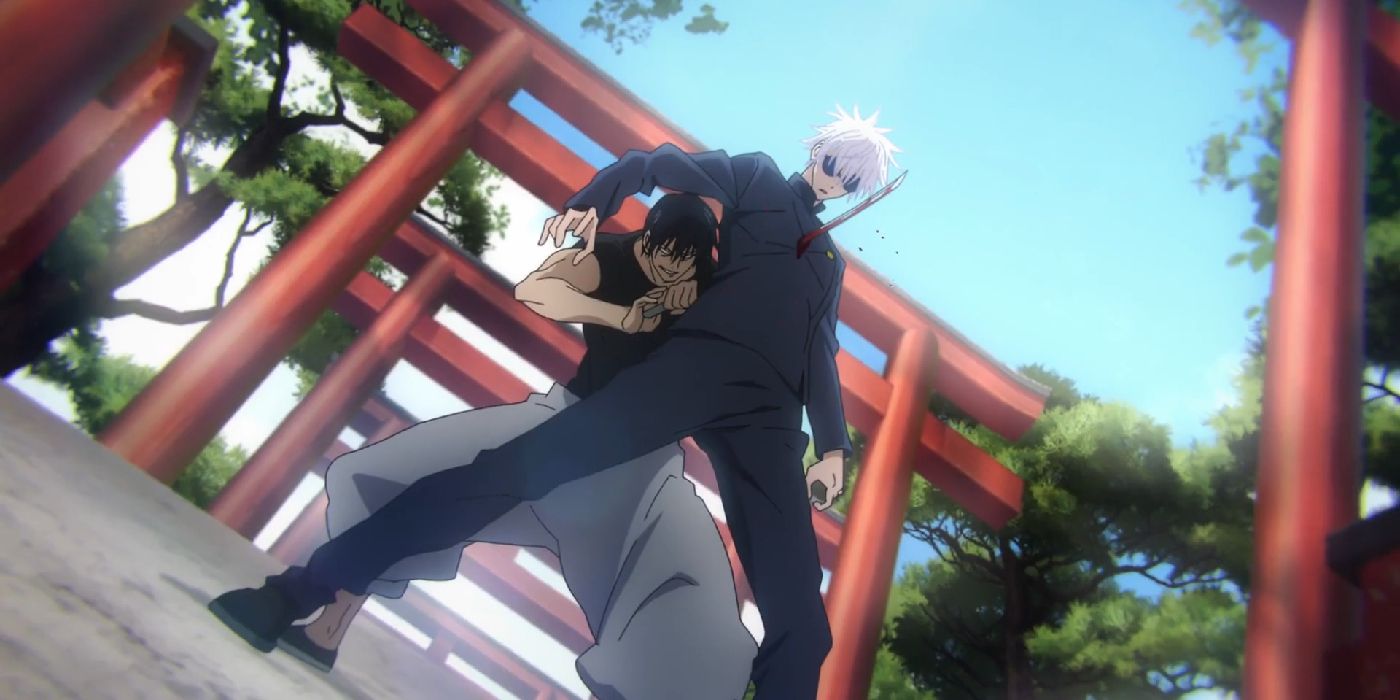 12 nhân vật Anime có khí chất điên rồ nhất 10 Toji fushiguro stabbing Gojo from behind in jujutsu kaisen