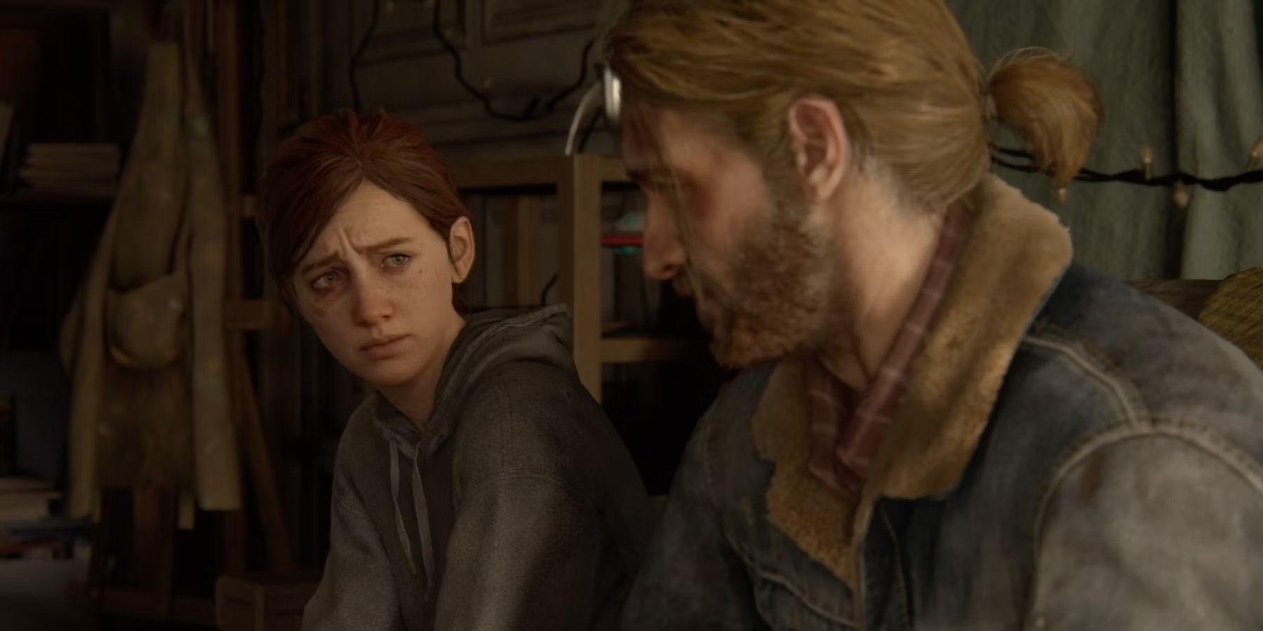 Tommy fala com Ellie em The Last of Us Part II