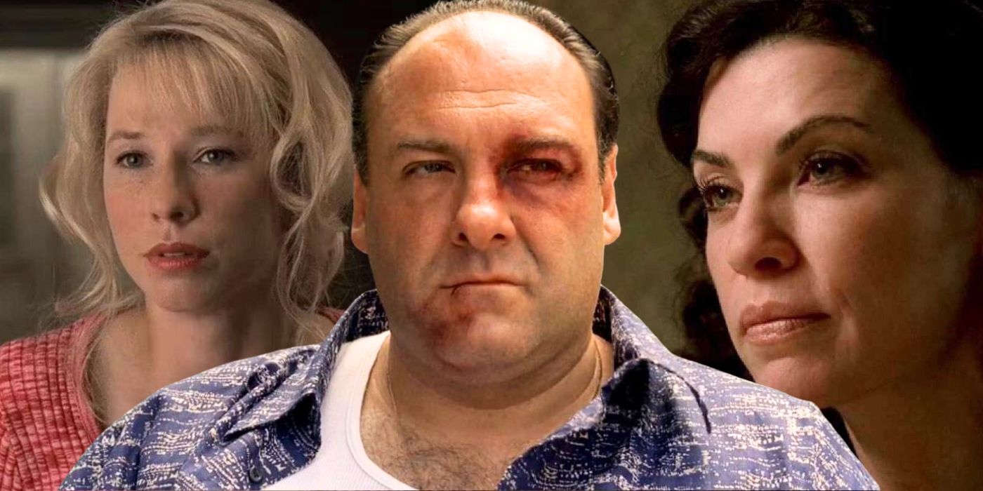 A collage of Tony Soprano alongside two of his mistresses - created by Tom Russell