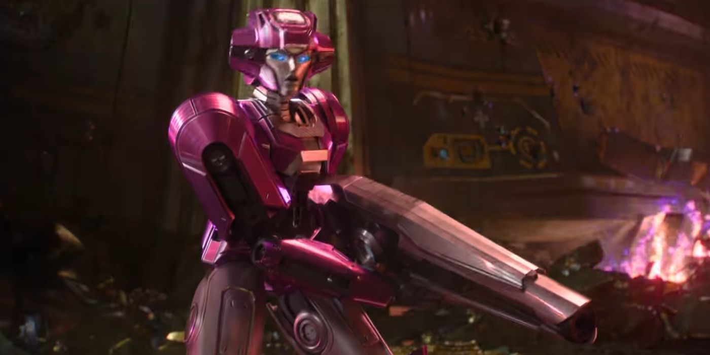 Elite One con un rifle en Transformers One 