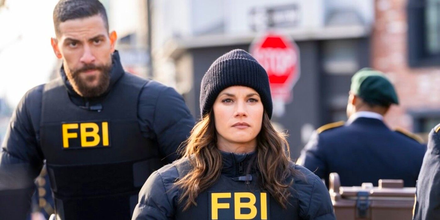 two agents looking fierce while wearing their FBI vests in FBI season 6