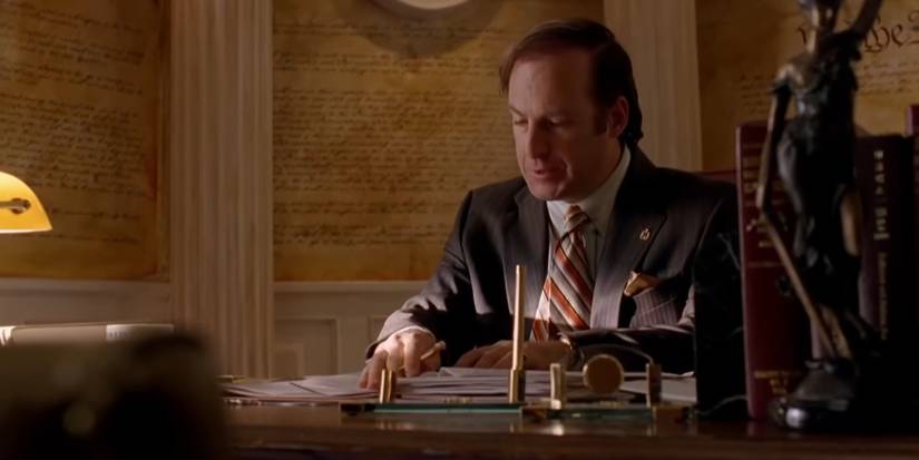 Bob Odenkirk as Saul Goodman in his first appearance in Breaking Bad
