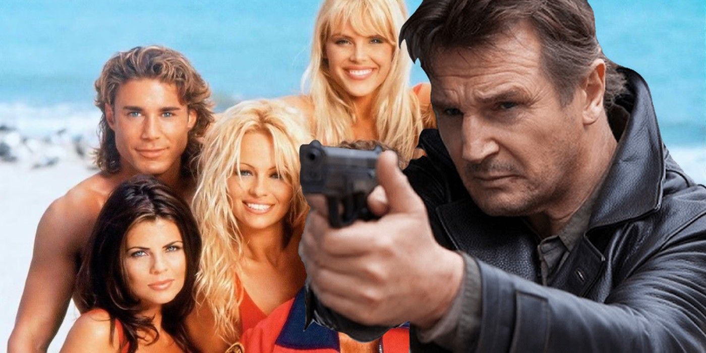 Liam Neeson and the Baywatch cast