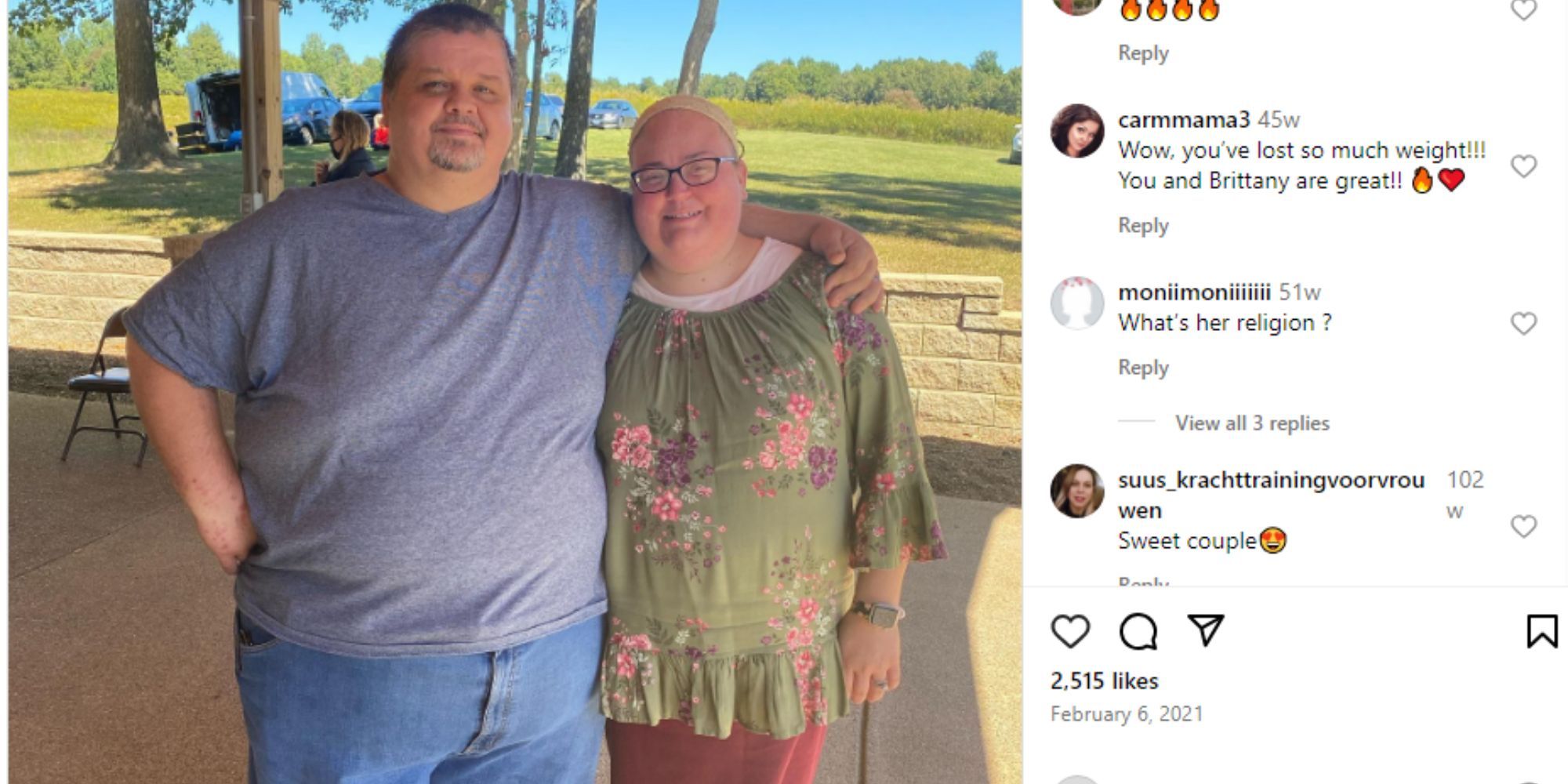 1000-lb sisters chris combs & Brittany combs posing side by side, smiling