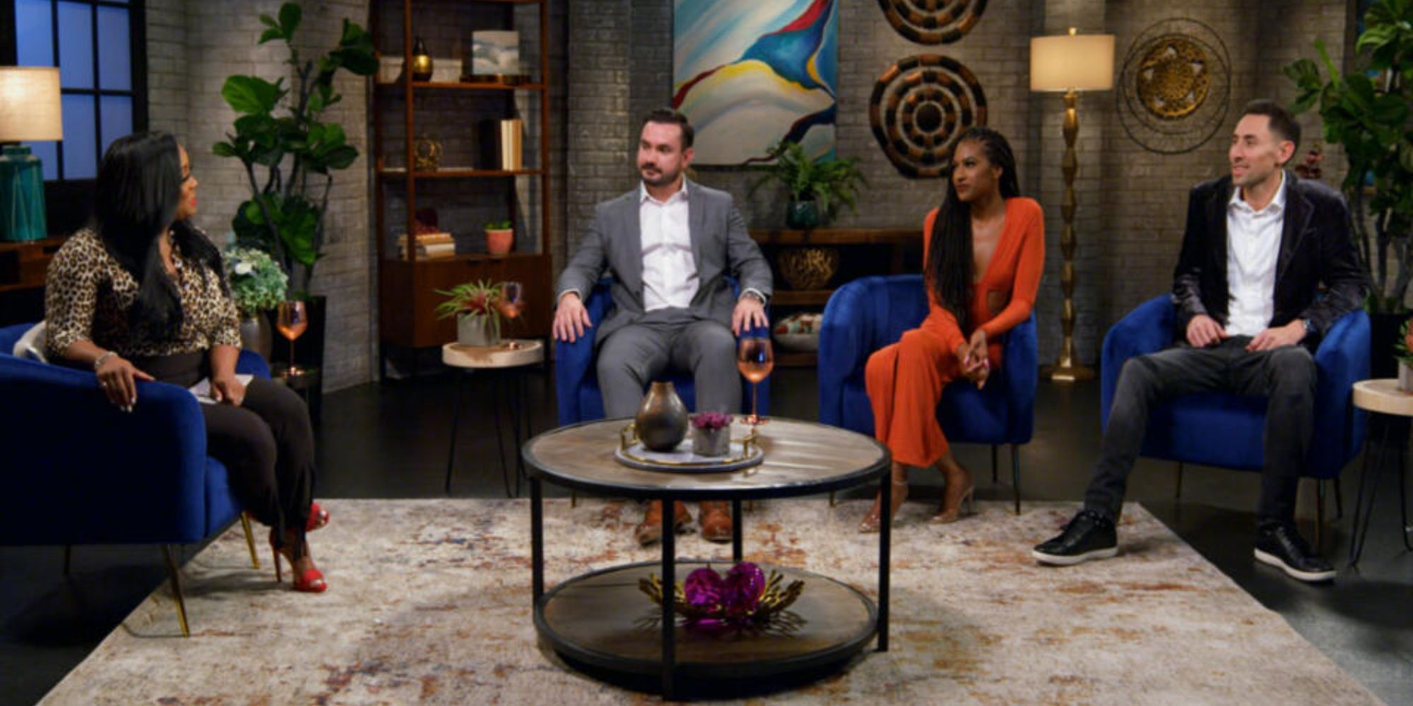 Married At First Sight: The Afterparty Keisha Knight Pullium interviewing cast members on set