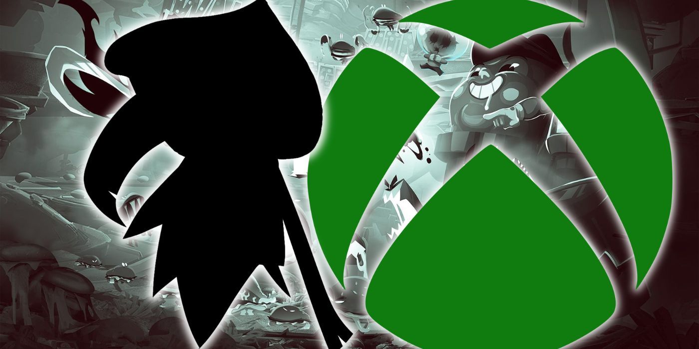 The shadow of a grim reaper and the Xbox logo overlaid onto an image from Have A Nice Death