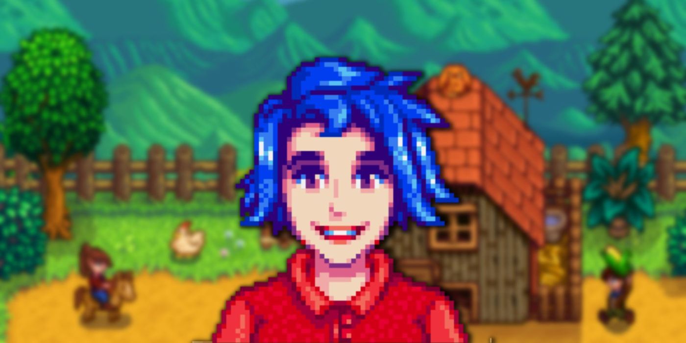 Emily smiling in Stardew Valley