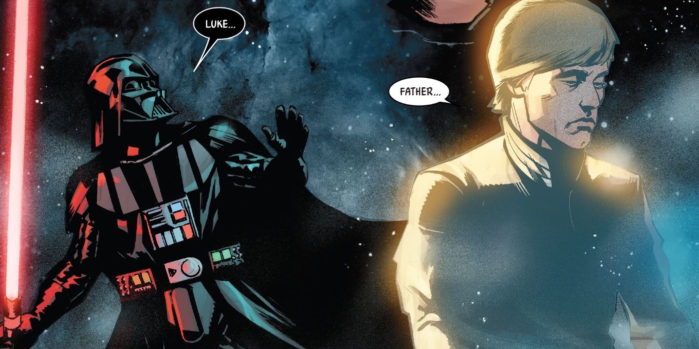 Vader vê a visão Dagobah de Luke em Darth Vader #45
