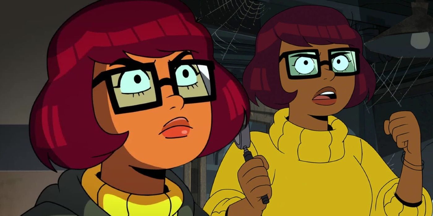 A composite image of Velma looking determined in Velma