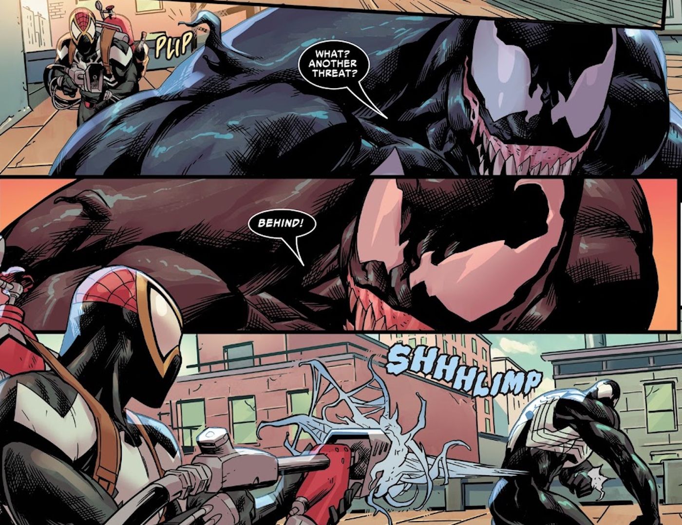 Venom is attacked from behind