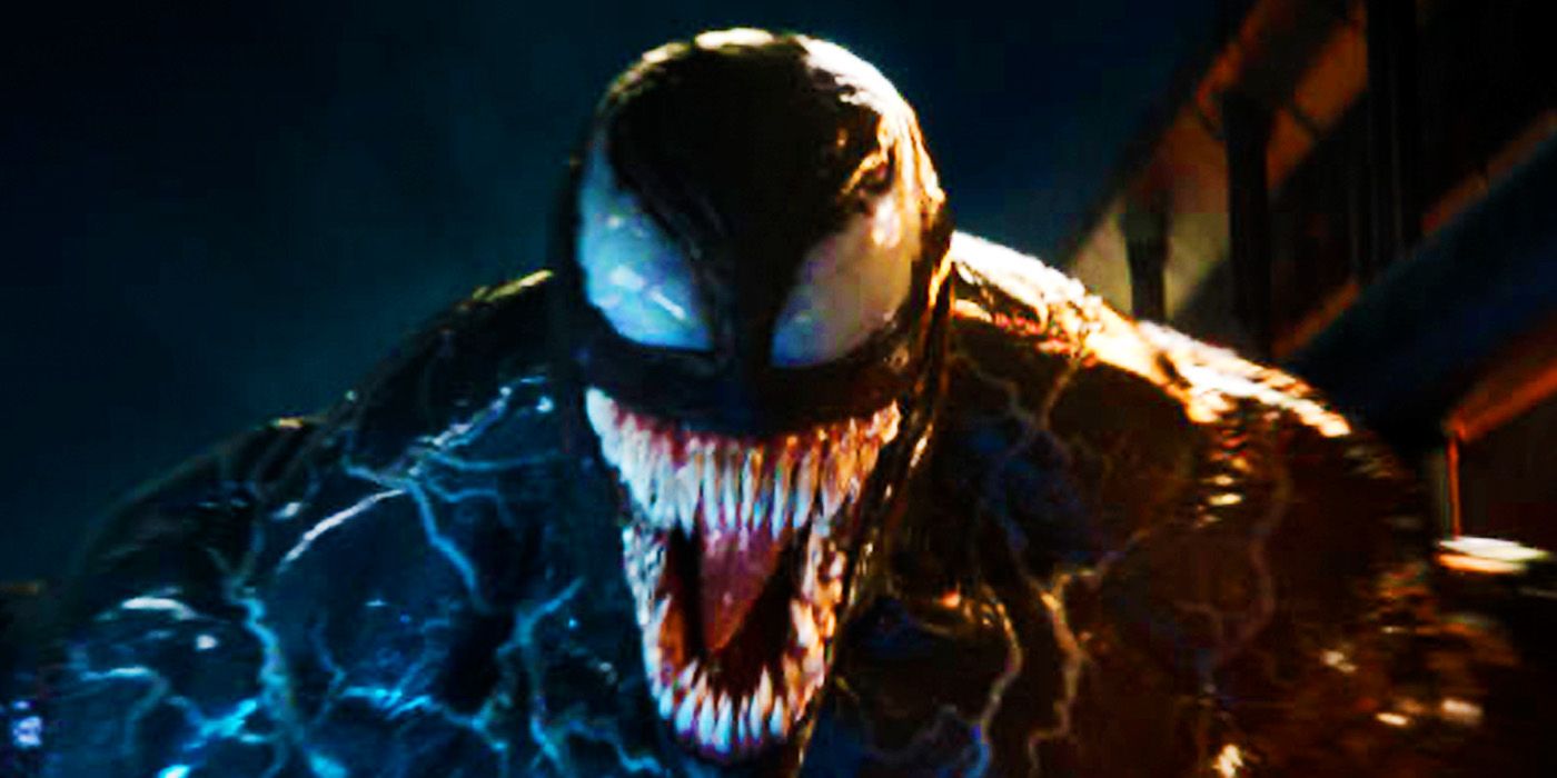 Venom showing his teeth in Venom