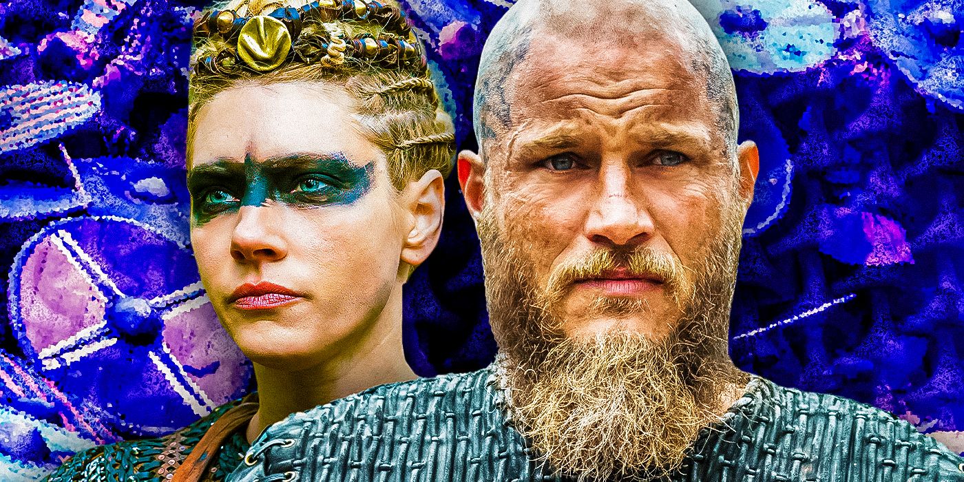 Vikings Katheryn Winnick as Lagertha and Travis Fimmel as Ragnar Lothbrok