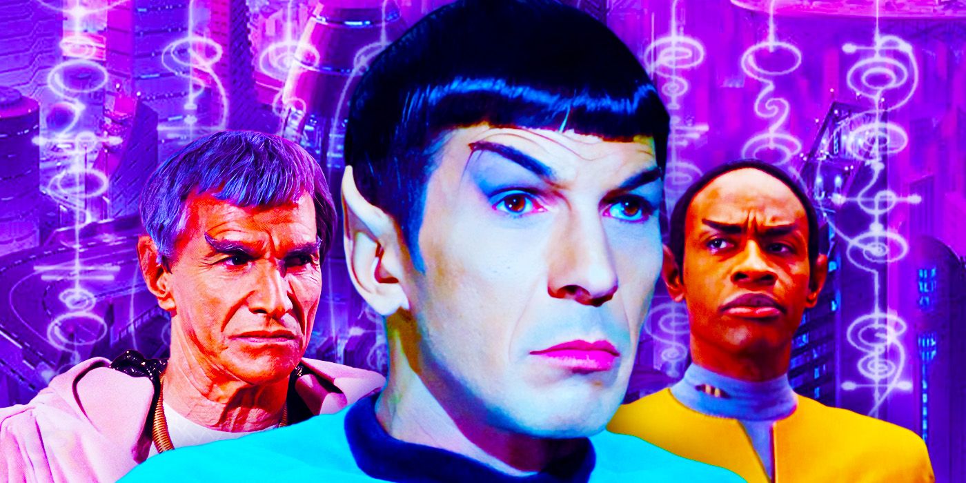 Star Trek Vulcans. Leonard Nimoy as Spock, Mark Lenard as Sarek, Tim Russ as Tuvok.