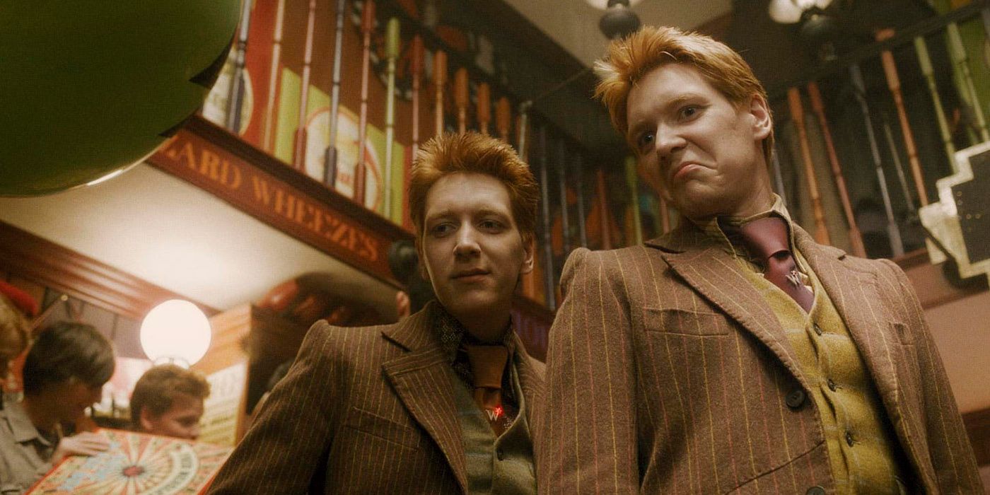 Fred and George in Weasleys' Wizard Wheezes 