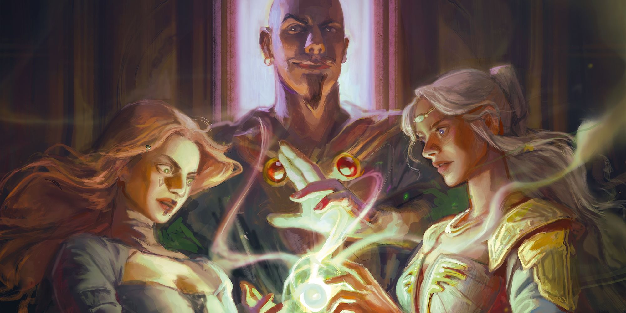 Tasha, Mordenkainen, and Alustriel Silverhand, three powerful D&D spellcasters in Vecna: Eve of Ruin.