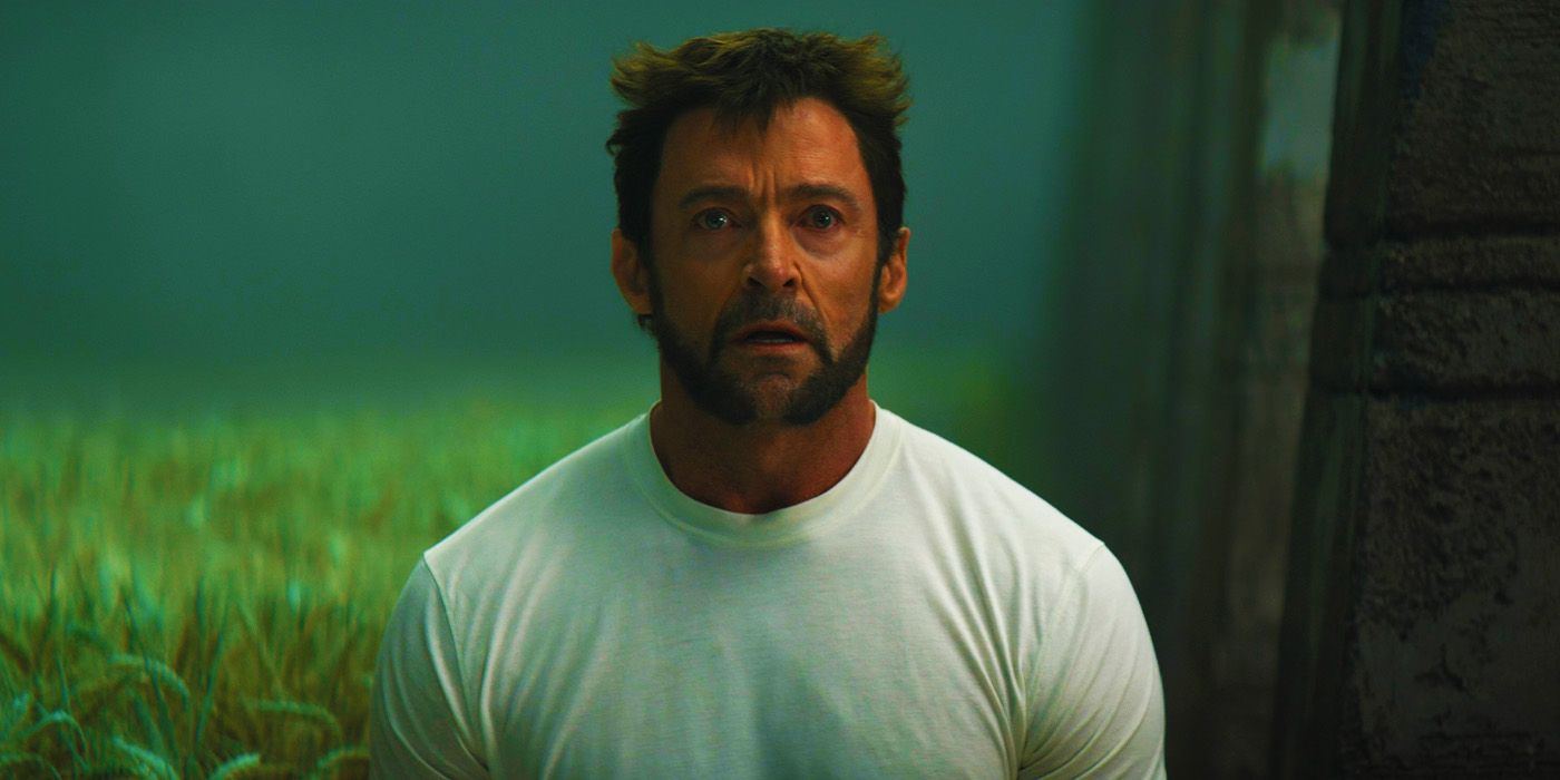 Wolverine looking distraught in front of stones in Deadpool & Wolverine's trailer