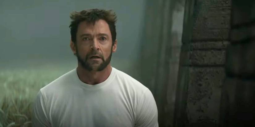 Hugh Jackman as Wolverine looking sad in an alternate universe in Deadpool & Wolverine (2024)