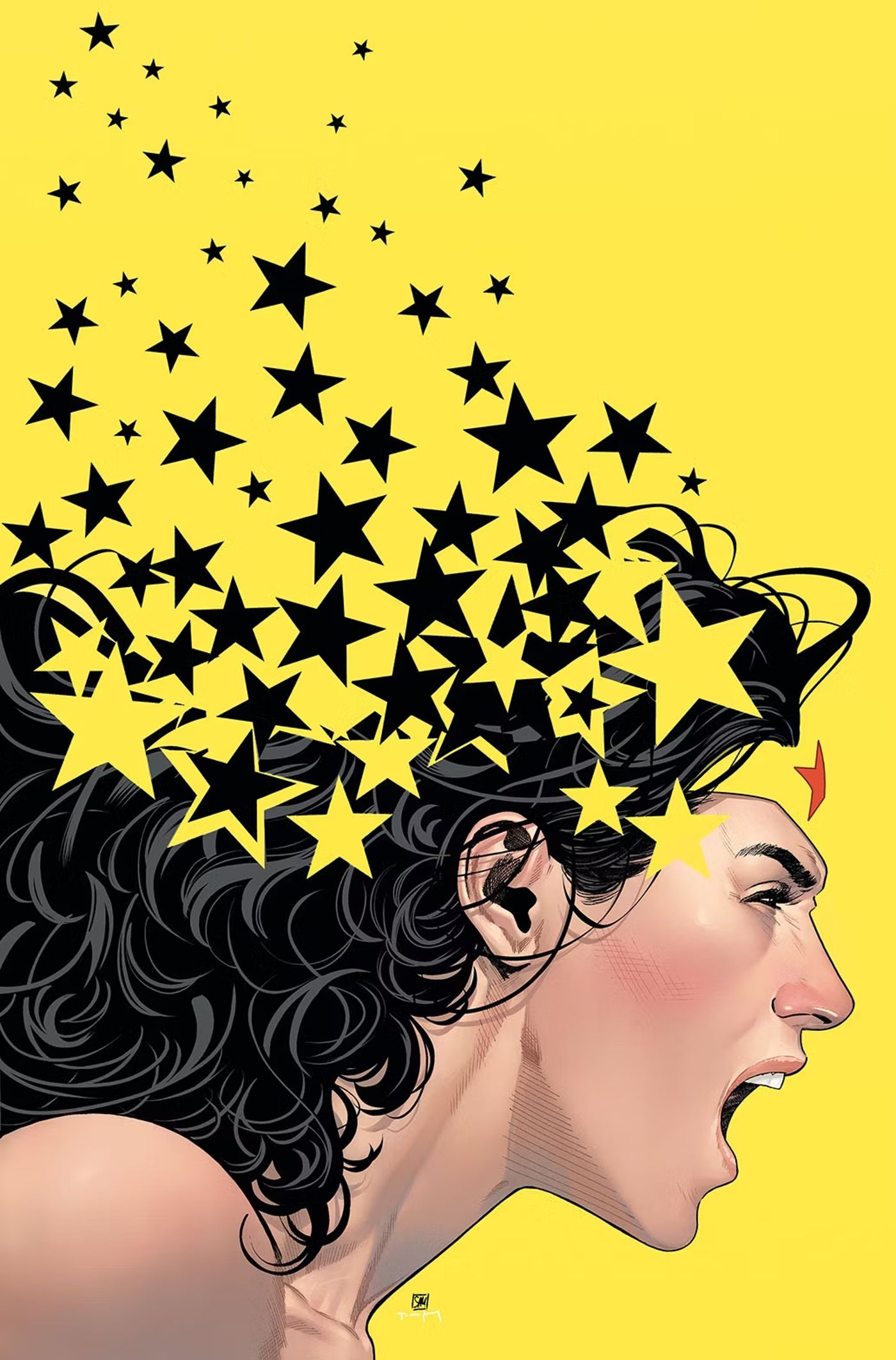 Estrelas da capa da Mulher Maravilha 9 vindas da cabeça de Diana DC