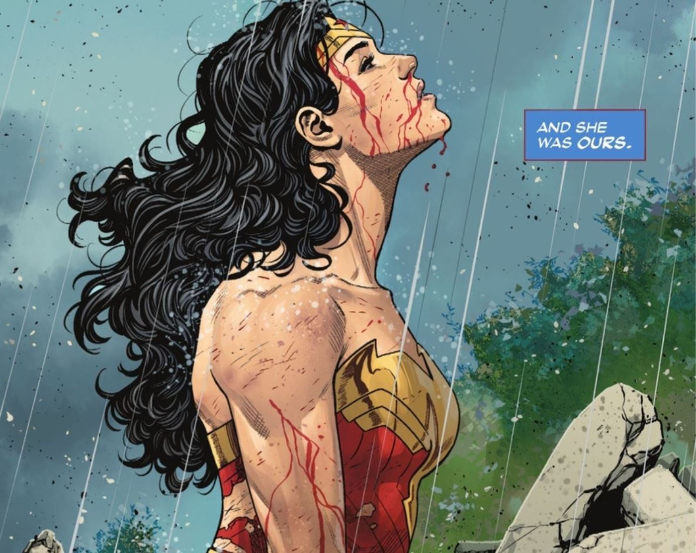 Wonder Woman DC exhausted from the battle for the Holy Grail