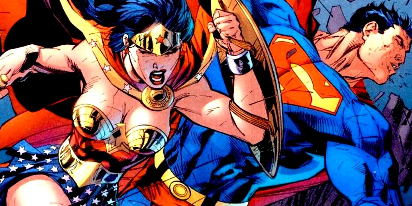 wonder woman punches out superman