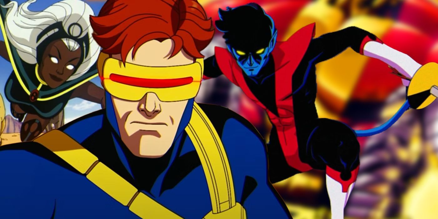 X-Men '97 Cyclops Storm and Nightcrawler With Colossus in Background (Giant-Sized X-Men)