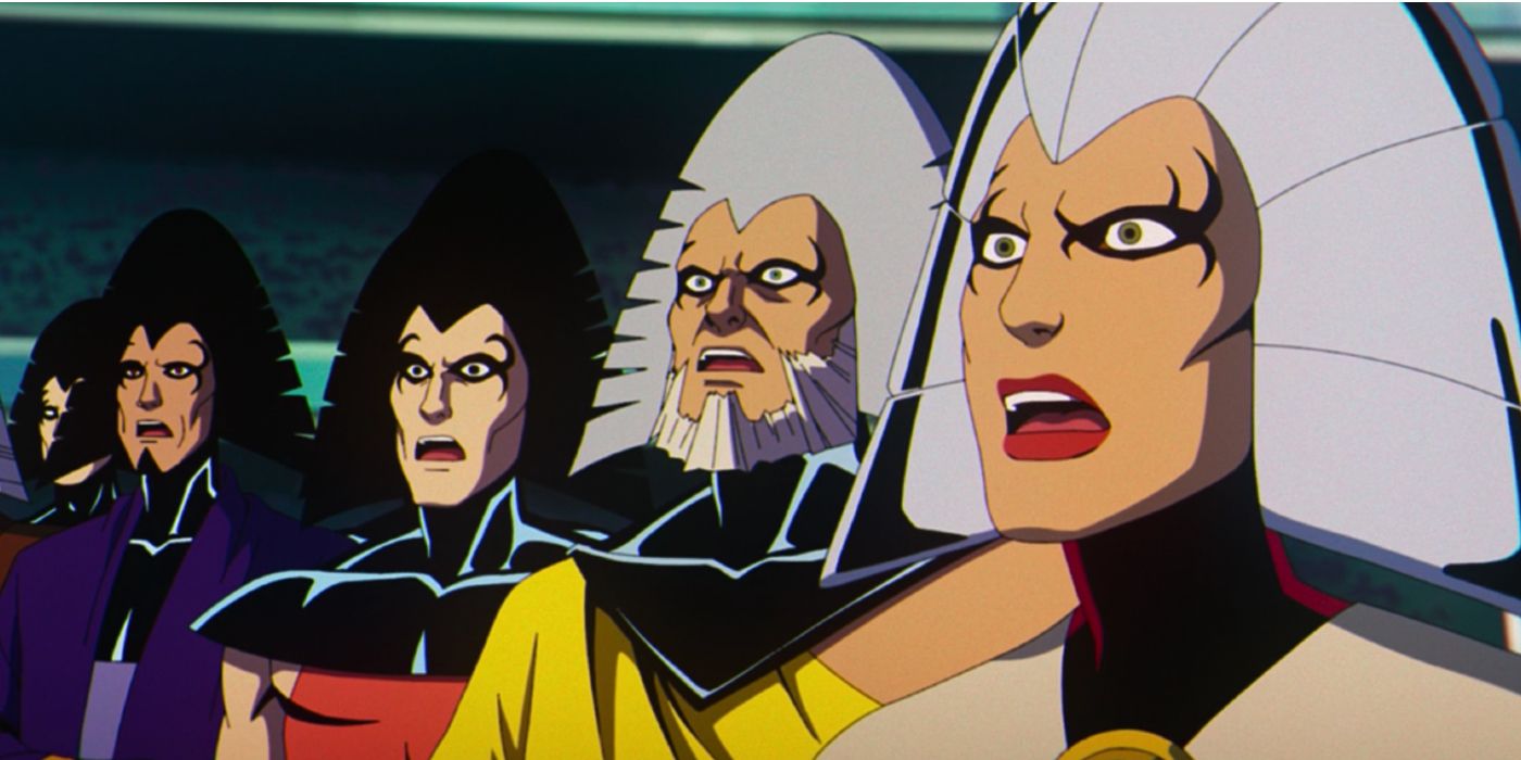 Cena do episódio 6 de X-Men '97 do Shi'ar parecendo chocado