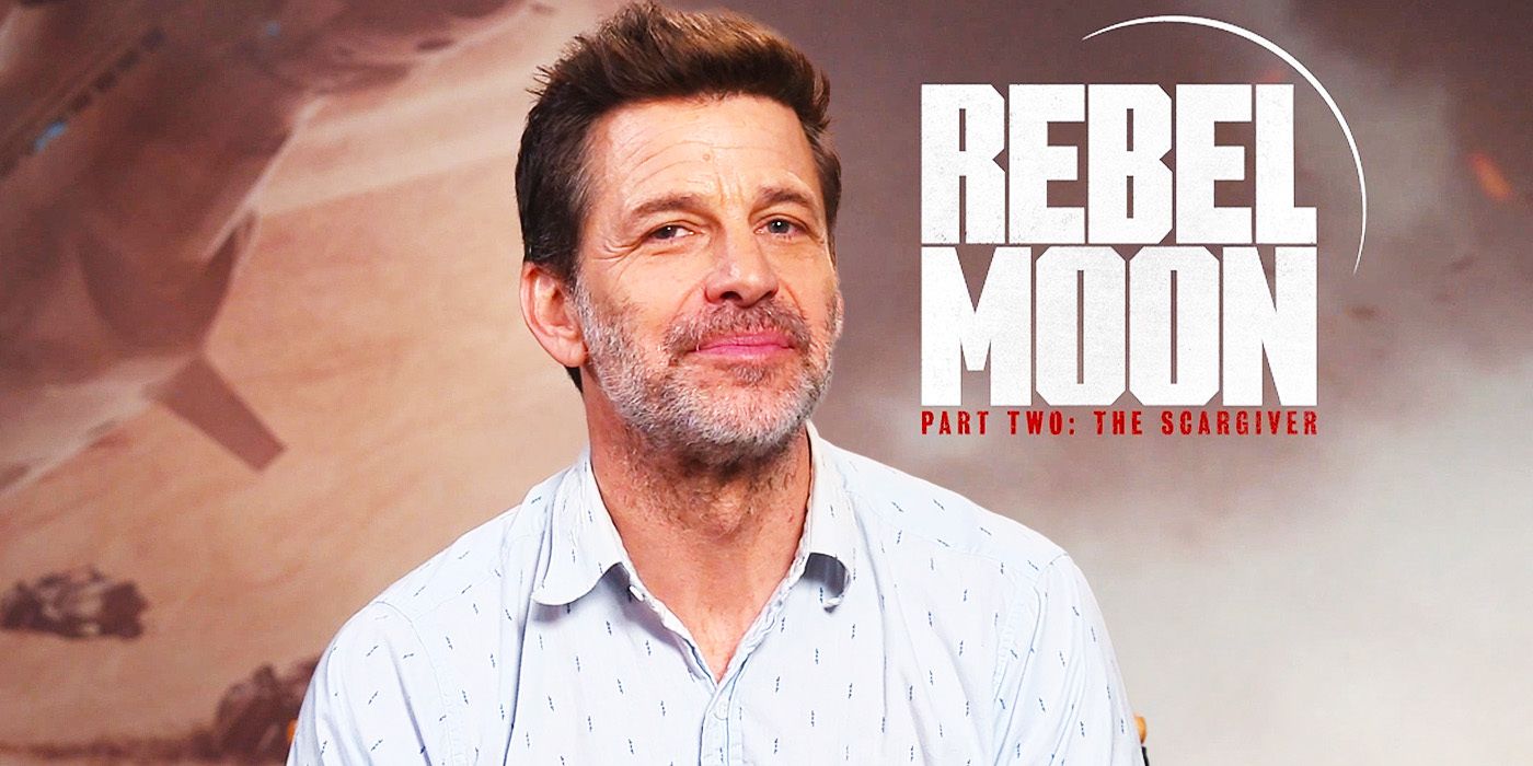 Edited image of Zack Snyder during Rebel Moon Part 2 interview