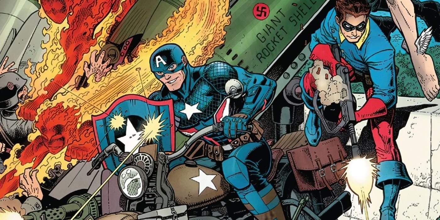 Hydra Cap pretending to be the true Captain America in World War II.