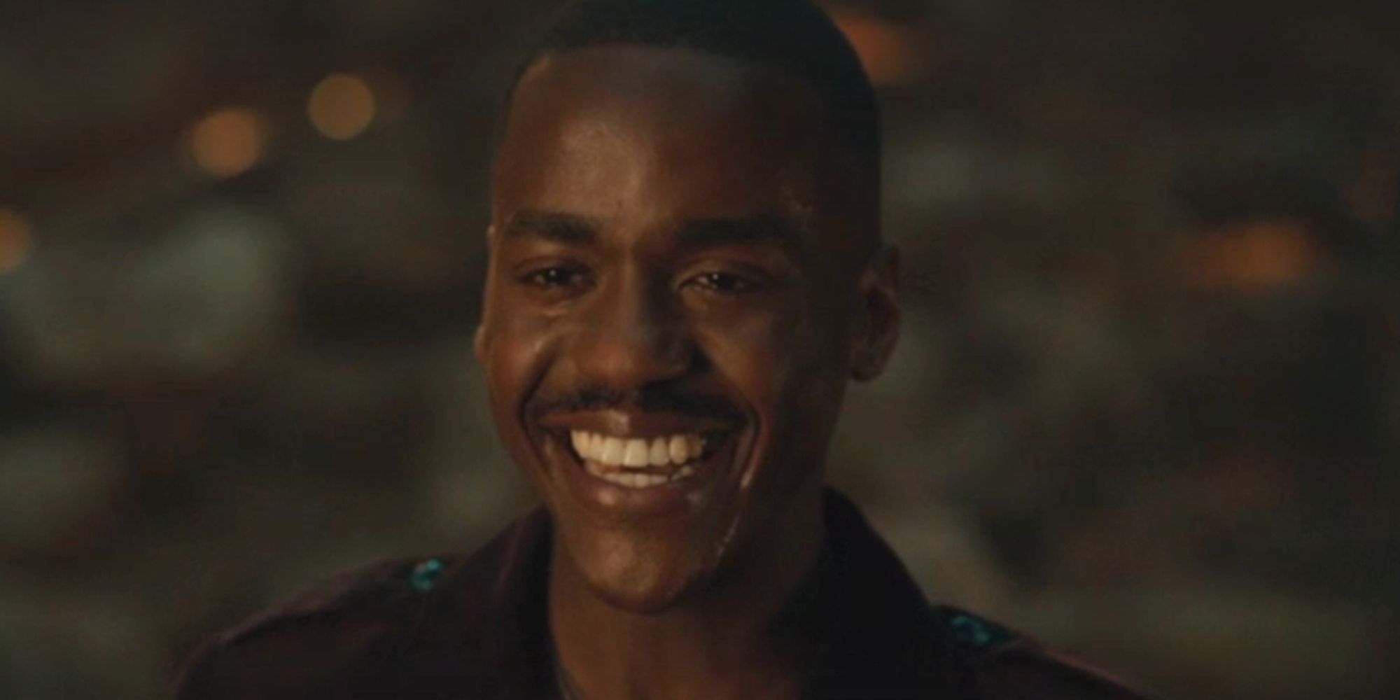 Ncuti Gatwa smiling as the Fifteenth Doctor in Doctor Who