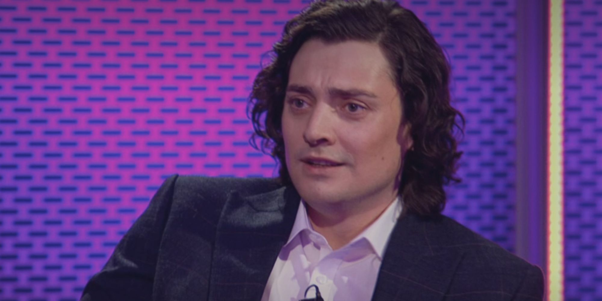 Aneurin Barnard looking mildly amused as Roger ap Gwilliam in Doctor Who
