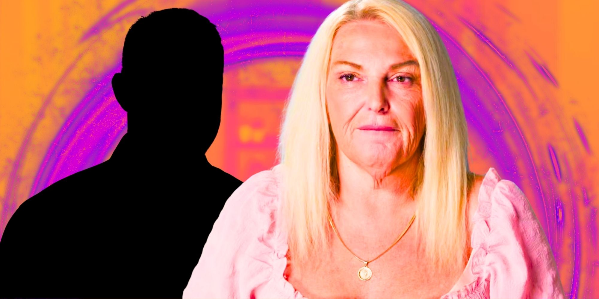 90 Day Fiancé&rsquo;s Angela Deem and silhouette of mystery man