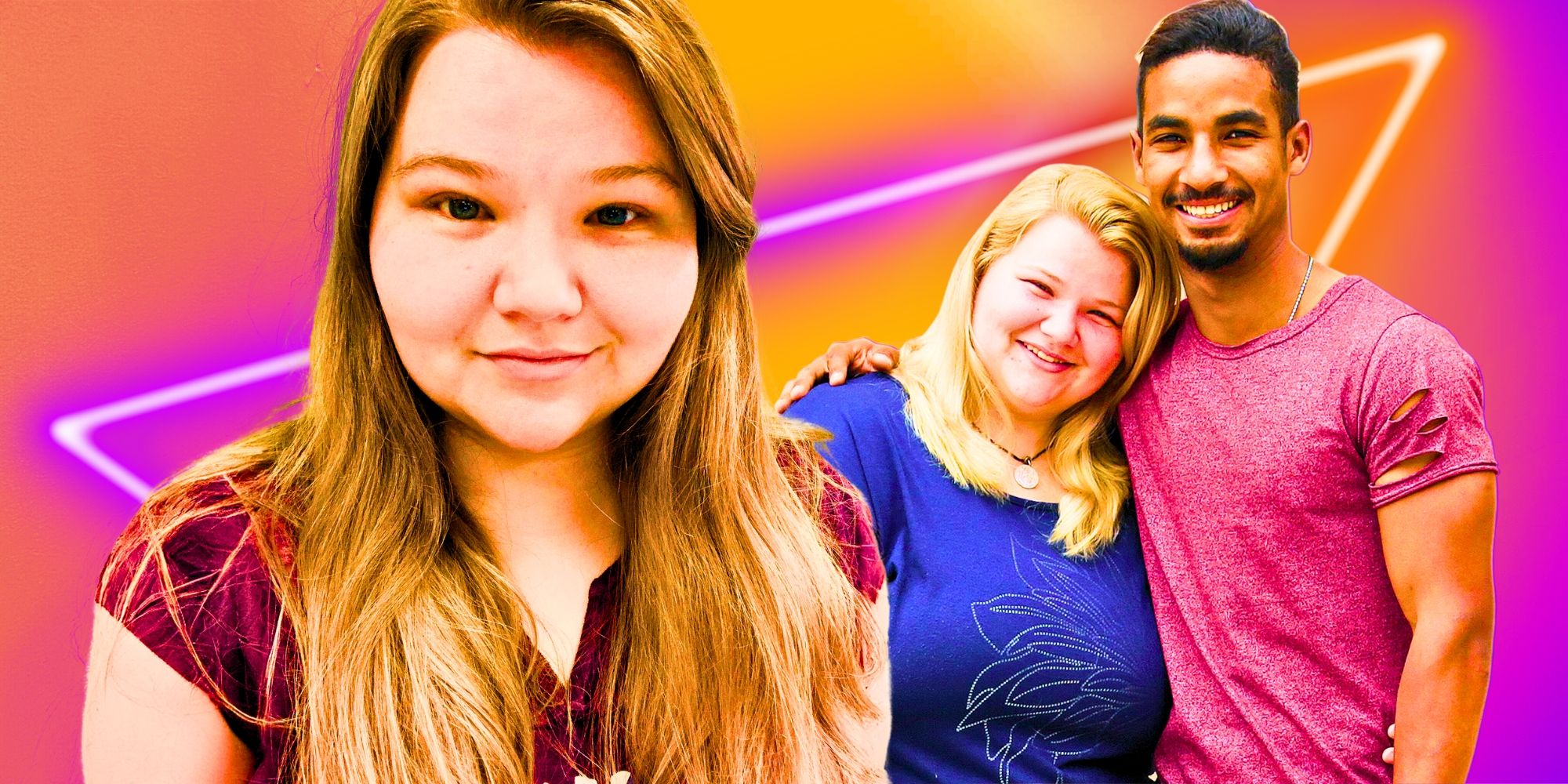 90 Day Fiancé- Nicole Nafziger And Azan Tefou in side by side images smiling