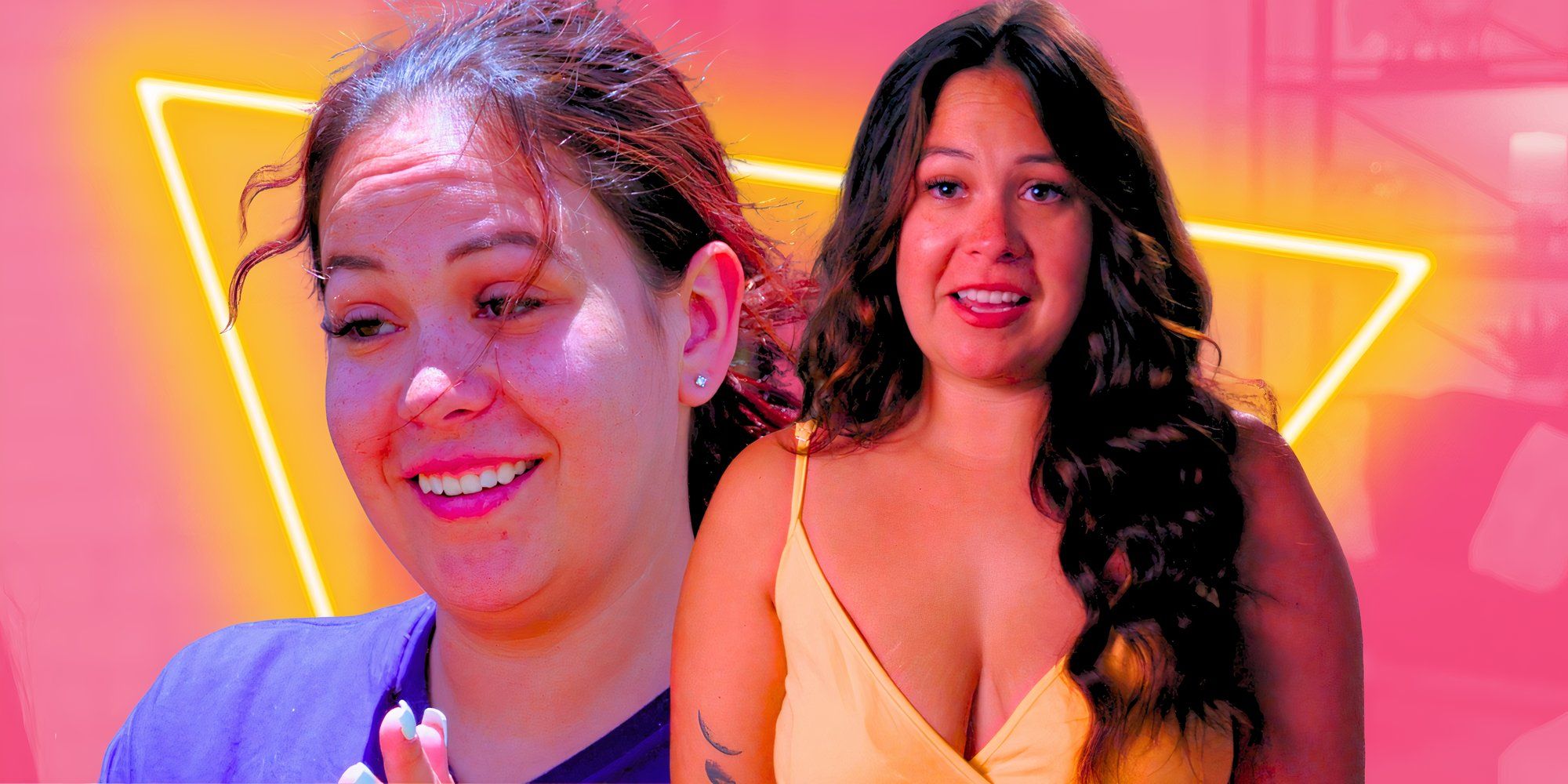 90 Day Fiancé's Liz Woods smiles in a montage image.