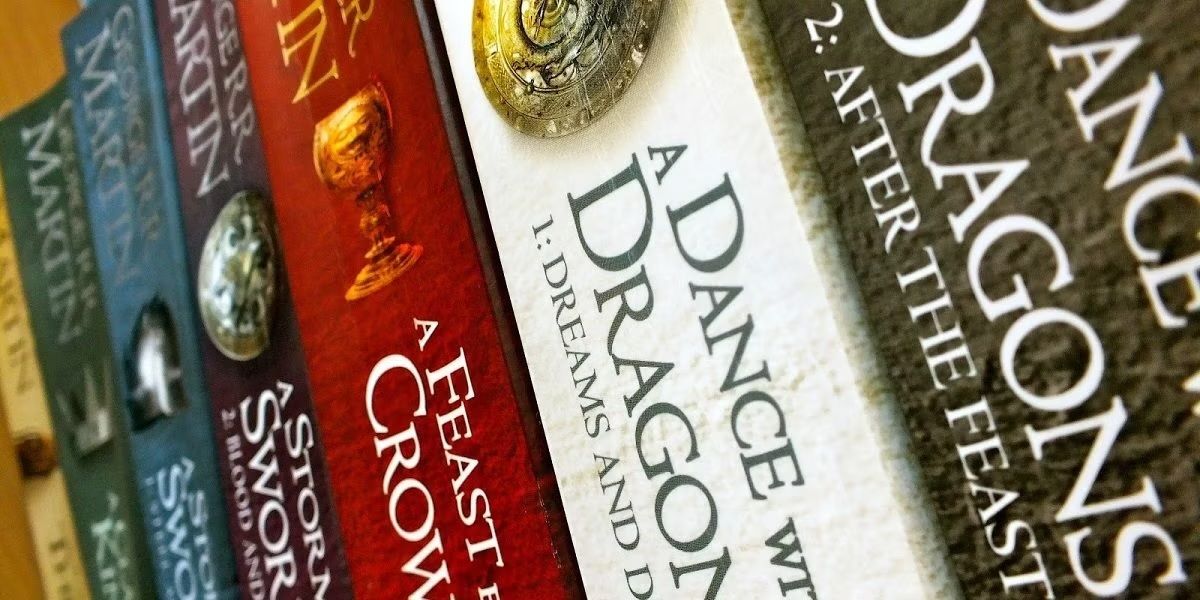 A Song of Ice and Fire book spines