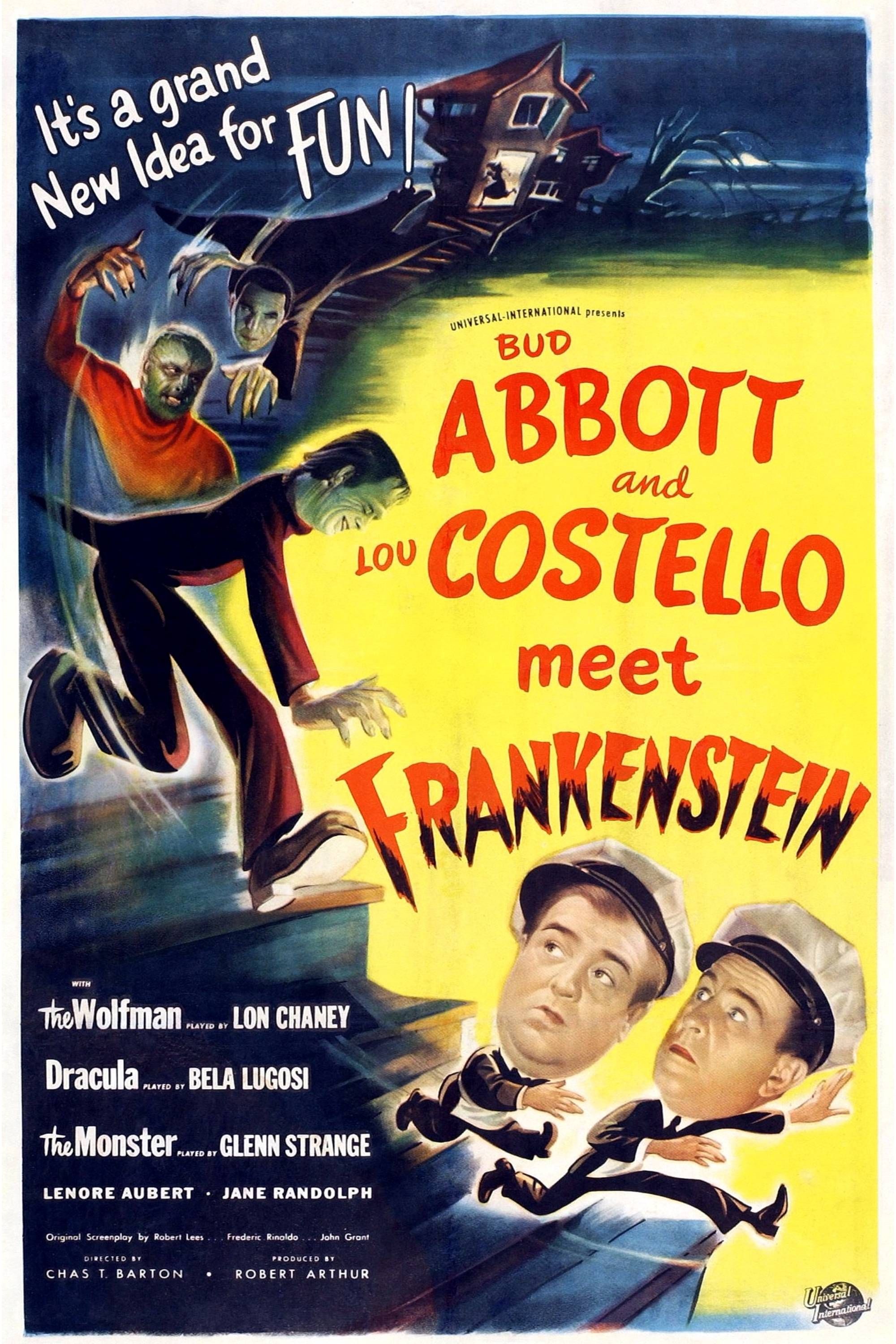 Abbott and Costello Meet Frankenstein (1948) - Poster - Lon Chaney & Bela Lucosi & Glenn Strange