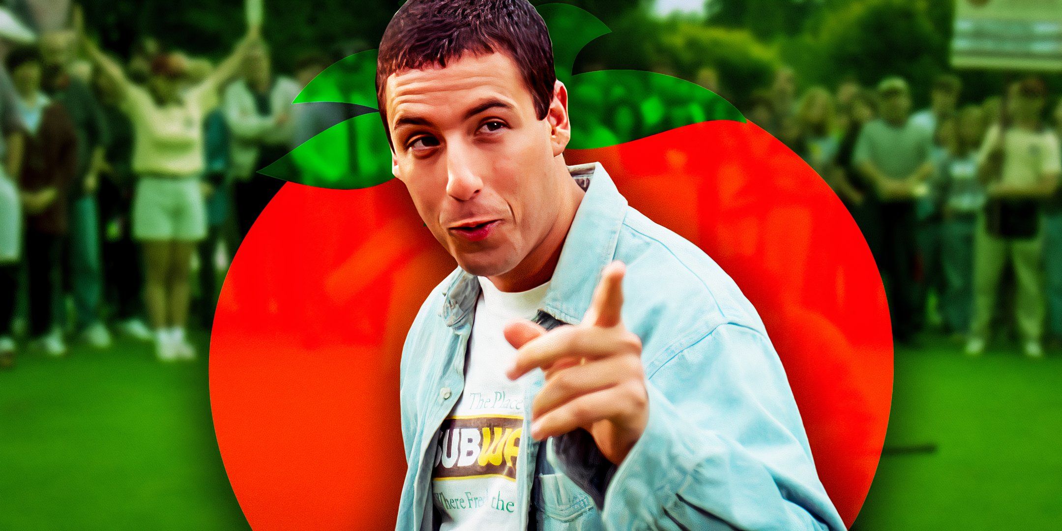 Adam Sandler as Happy Gilmore in Happy Gilmore.