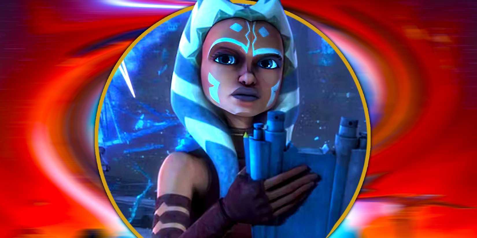 Ahsoka looking inquisitive in Star Wars The Clone Wars Exclusive header