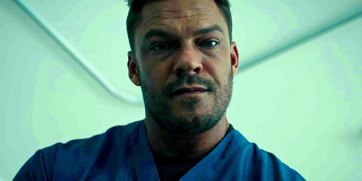 Alan Ritchson as Jack Reacher Wearing Medical Scrubs in Reacher Season 2