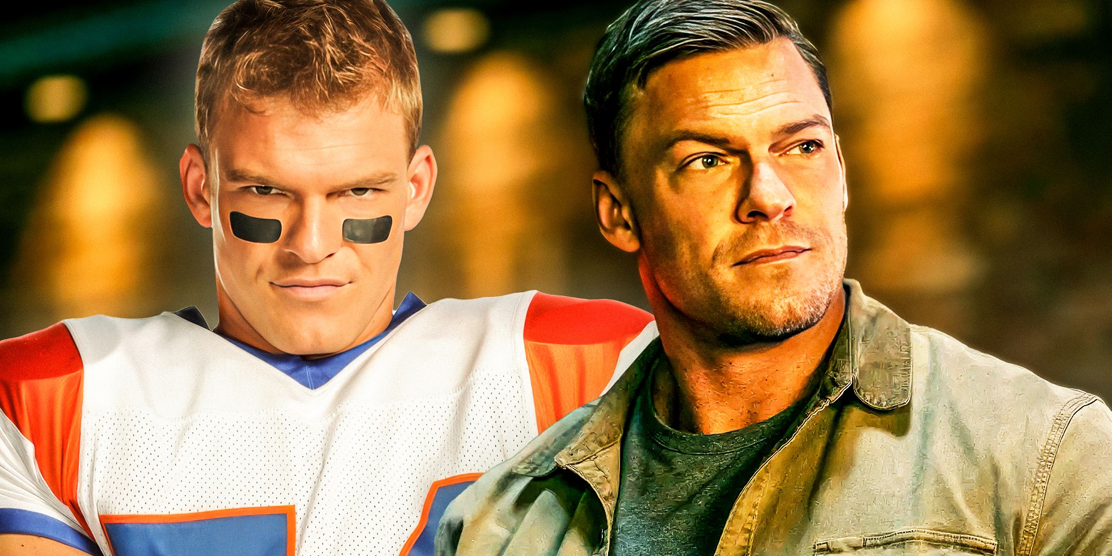 Alan Ritcher as Thad Castle in Blue Mountain State and Jack Reacher in Reacher.