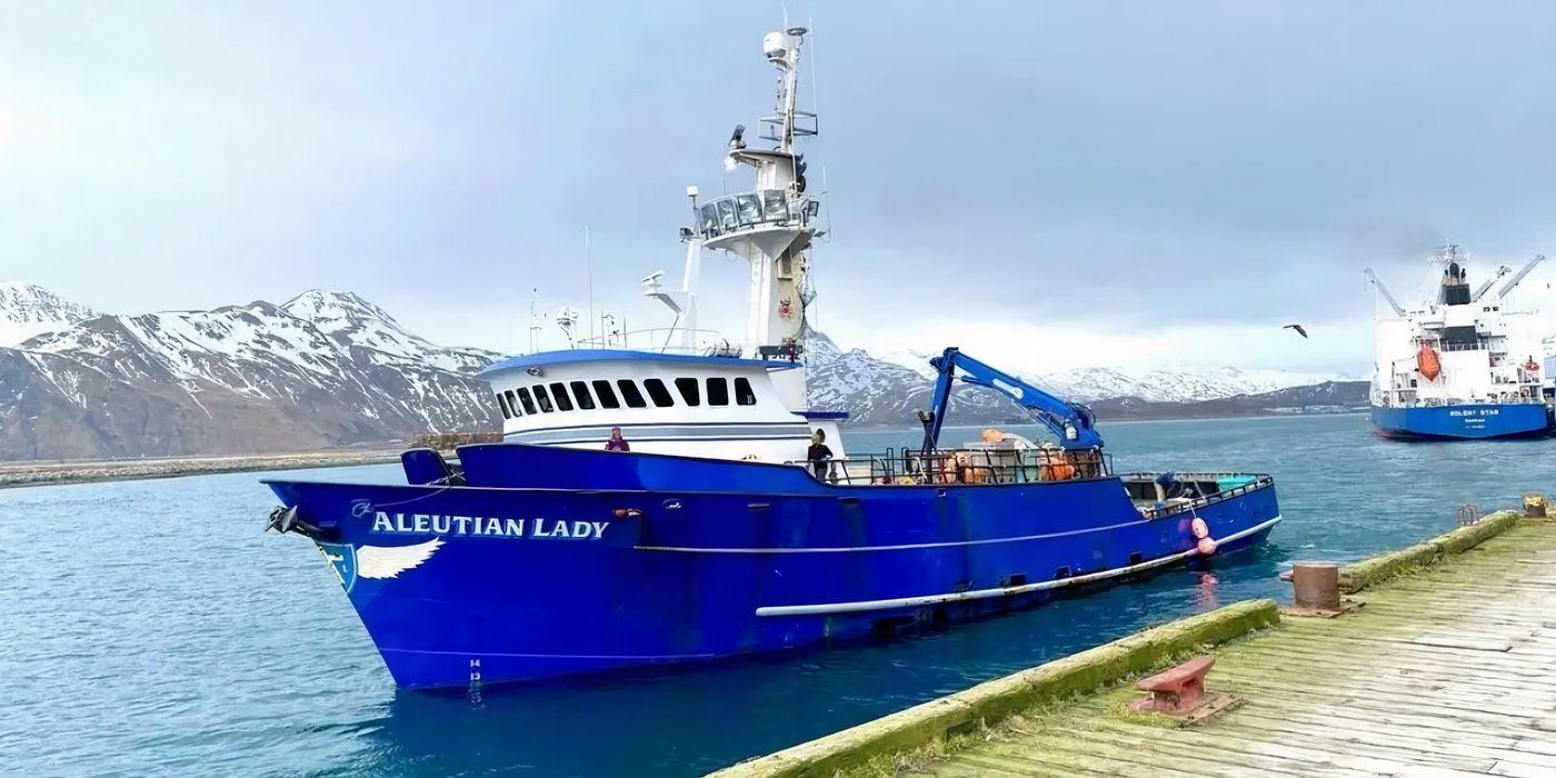 Aleutian Lady sitting in harbor in Deadliest Catch.