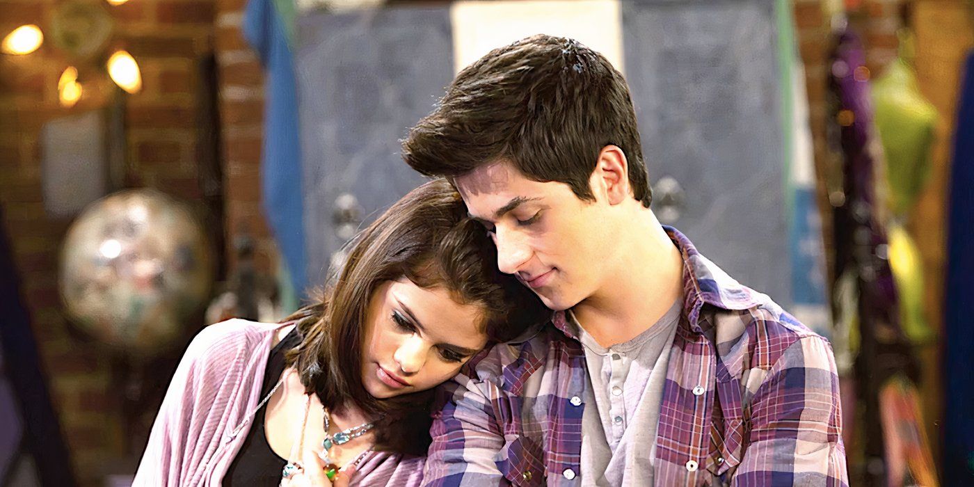 Alex lays her head on Justin's shoulder in Wizards of Waverly Place