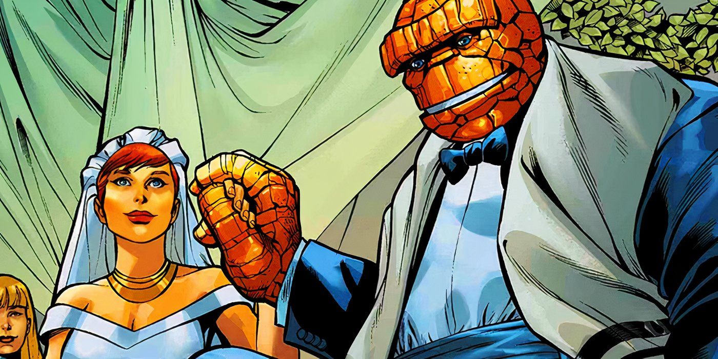 Alicia Masters and the Thing getting married in Marvel Comics