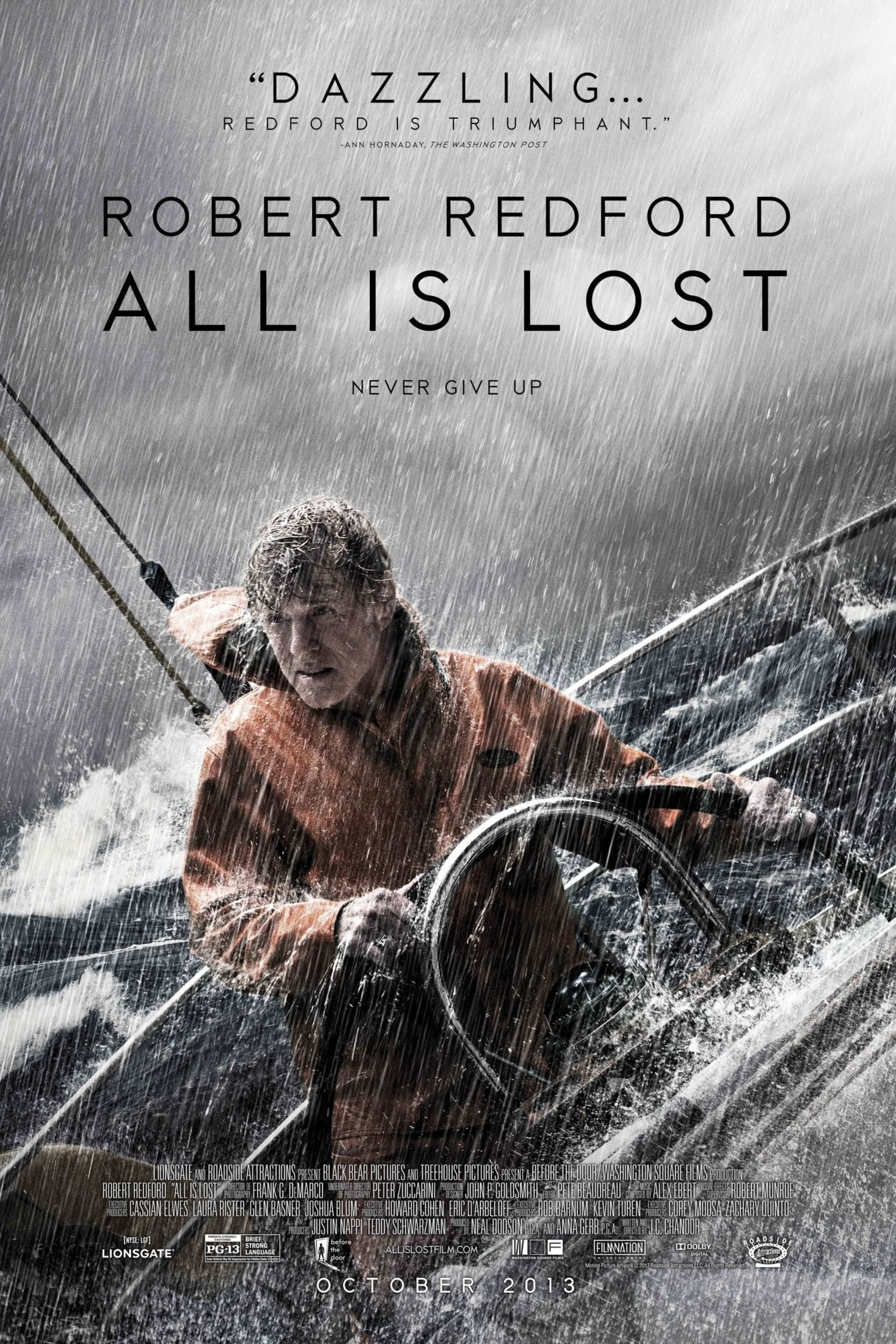 All Is Lost - Poster - Robert Redford In A Ship at the sea