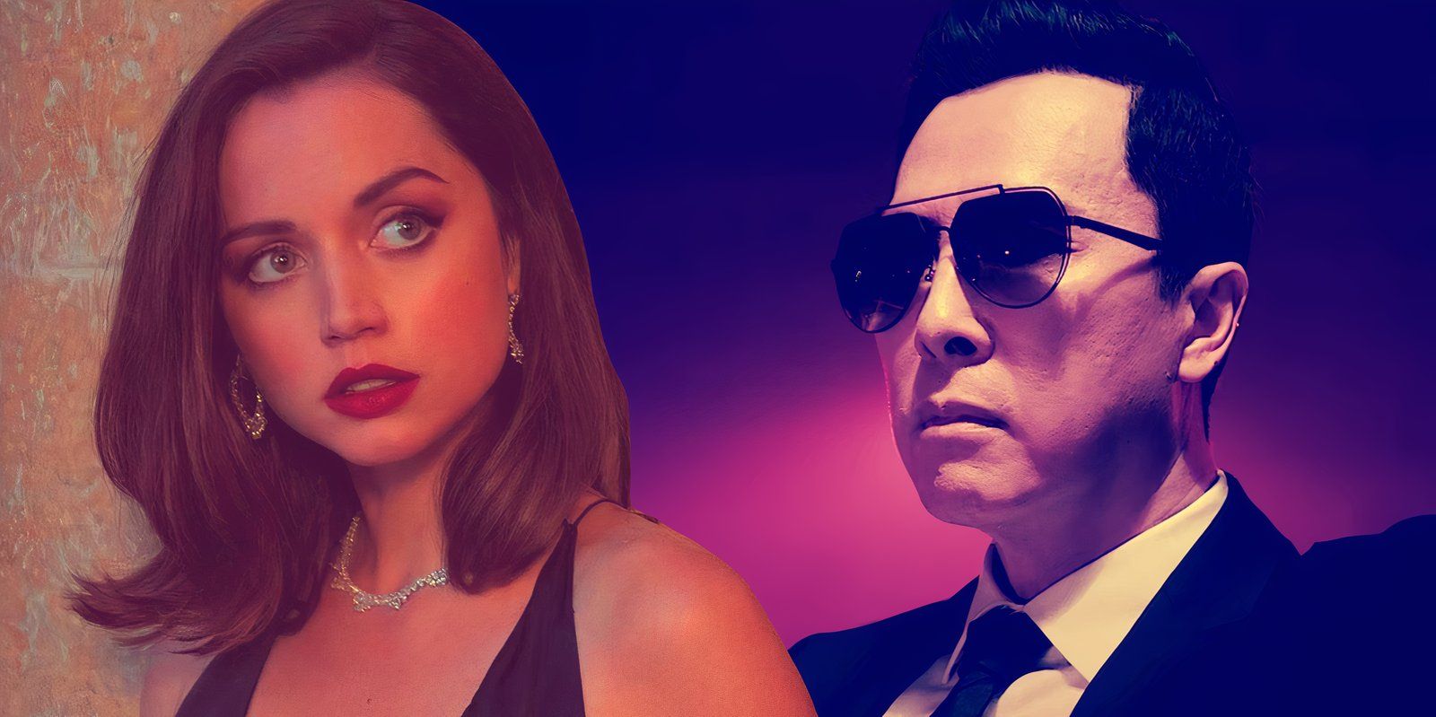 Ana de Armas as Paloma in No Time To Die and Donnie Yen as Caine in John Wick Chapter 4-1