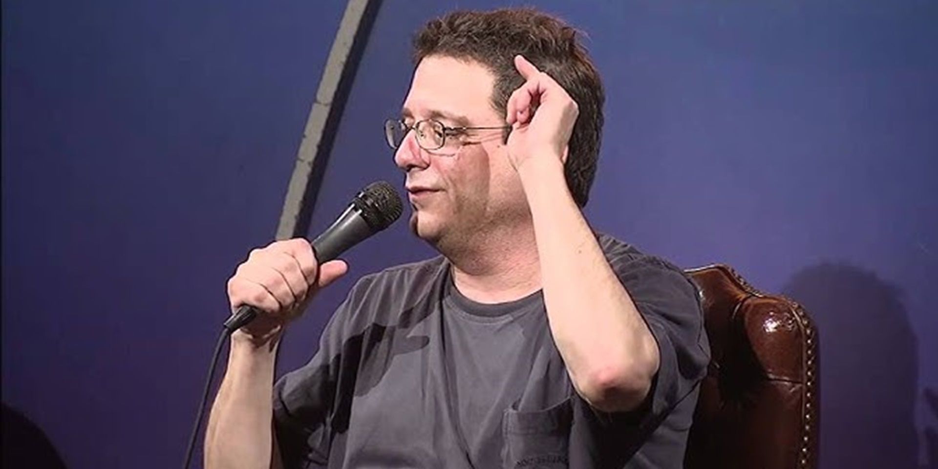 Andy Kindler performing standup