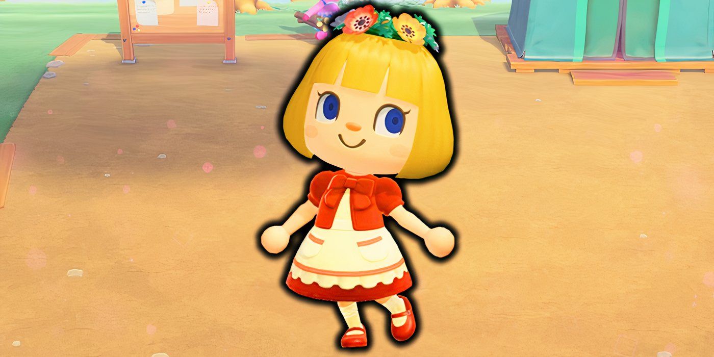 Animal Crossing New Horizons character in front of a new plaza.