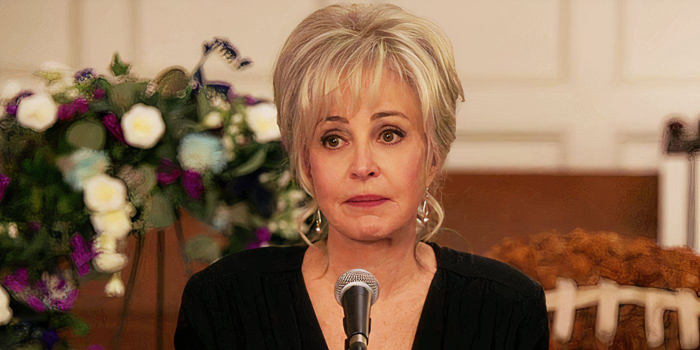 Annie Potts as Meemaw speaking at George's funeral in Young Sheldon